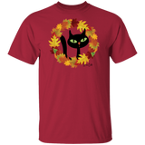 Victor in Fall Wreath Cotton T-Shirt