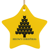 Meowy Christmas Tree Ceramic Ornaments in 4 Shapes