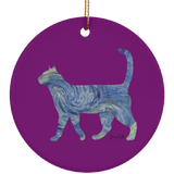 Starry Night Tabby Ceramic Ornaments in 4 Shapes