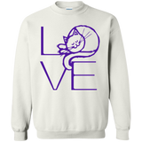 LOVE Cat Crewneck Pullover Sweatshirt