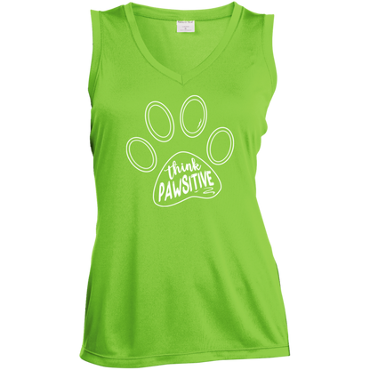 Think Pawsitive Ladies' Sleeveless Moisture Absorbing V-Neck