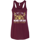 I'm Not Crazy Because I Love Cats Flowy Racerback Tank