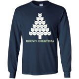Meowy White Christmas LS Ultra Cotton T-Shirt