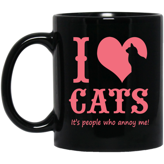 It's People who Annoy Me! - 11 and 15 oz Black Mugs