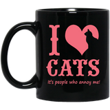 It's People who Annoy Me! 11 and 15 oz Black Mugs