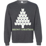 Meowy White Christmas Crewneck Pullover Sweatshirt