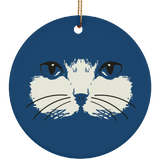 Cat Face Ceramic Ornaments in 4 Shapes