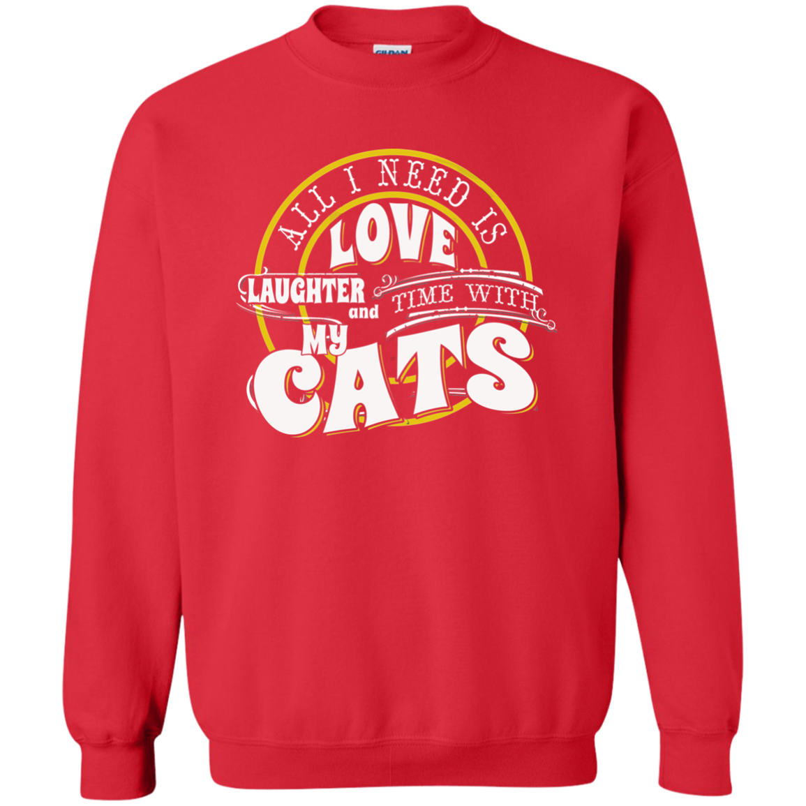 TIME with My Cats Crewneck Pullover Sweatshirt