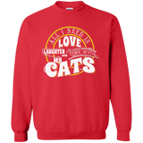TIME with My Cats Crewneck Pullover Sweatshirt