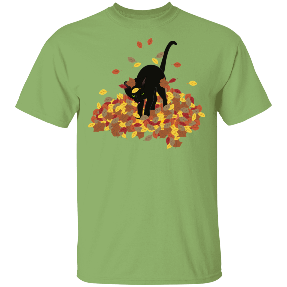 Cat in Leaves T-Shirt