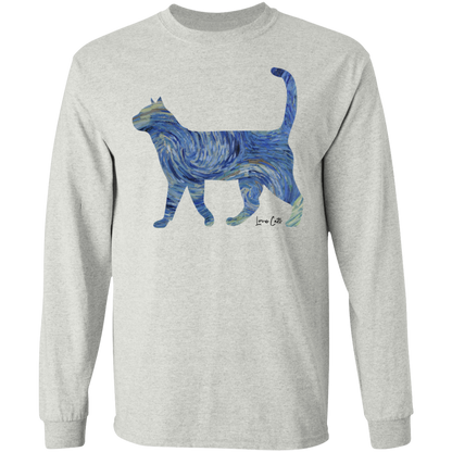 Starry Night Tabby LS Ultra Cotton T-Shirt