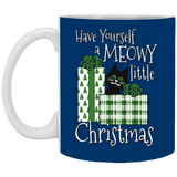 Meowy Little Christmas White Mugs