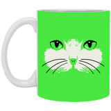 Cat Face White Mugs