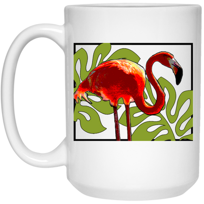 Flamingo and Leaves - Mugs