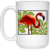 Flamingo and Leaves Mugs