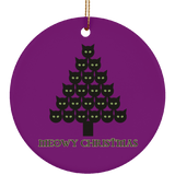 Meowy Christmas Tree Ceramic Ornaments in 4 Shapes