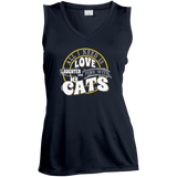 TIME with My Cats Ladies Sleeveless Moisture Absorbing V-Neck