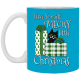 Meowy Little Christmas White Mugs