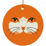 Cat Face Ceramic Ornaments in 4 Shapes