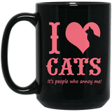 It's People who Annoy Me! 11 and 15 oz Black Mugs