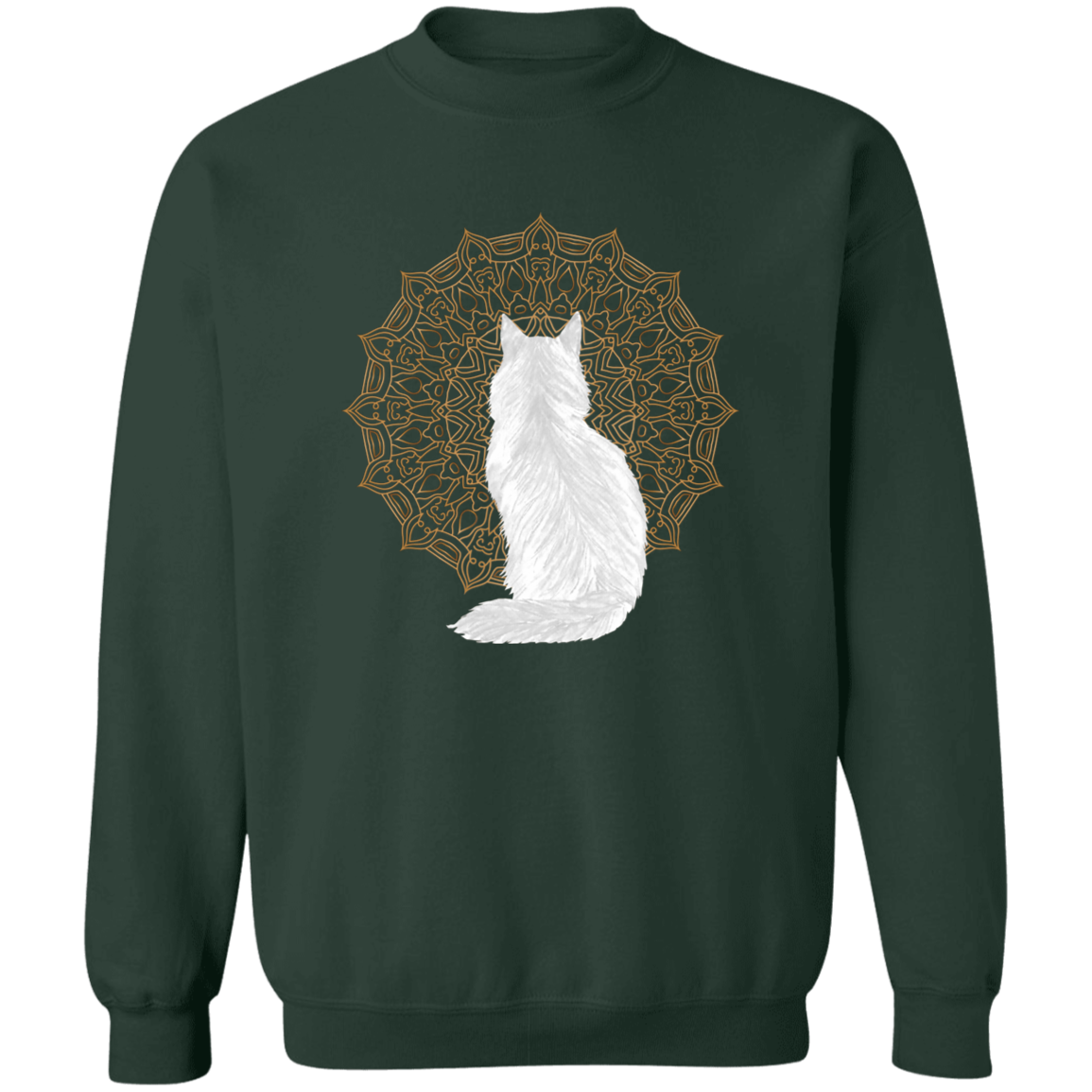 Zen Cat - Longhair White Sweatshirt