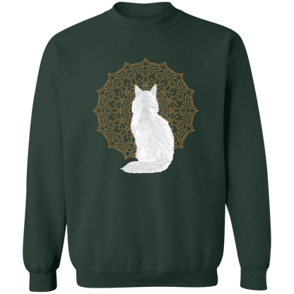 Zen Cat - Longhair White Sweatshirt