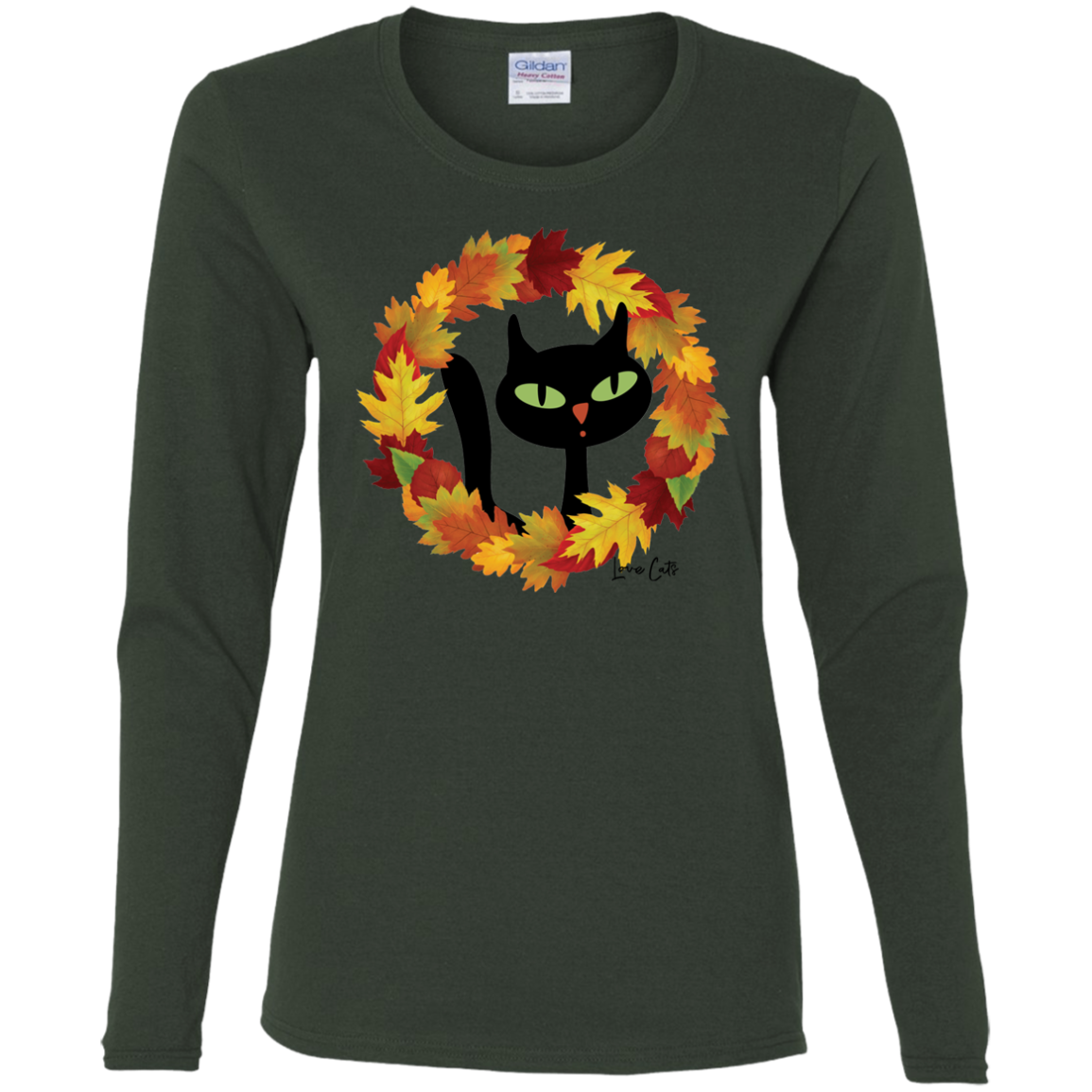 Victor in Fall Wreath Ladies Long Sleeve T-Shirts