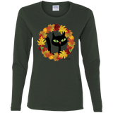 Victor in Fall Wreath Ladies Long Sleeve T-Shirts