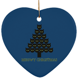 Meowy Christmas Tree Ceramic Ornaments in 4 Shapes