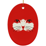 Cat Face Ceramic Ornaments in 4 Shapes