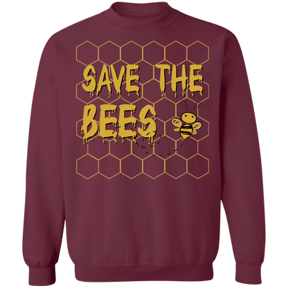 Save the Bees Crewneck Pullover Sweatshirt