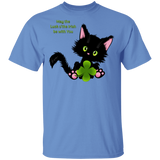 Lucky the Black Cat with Shamrock T-Shirt