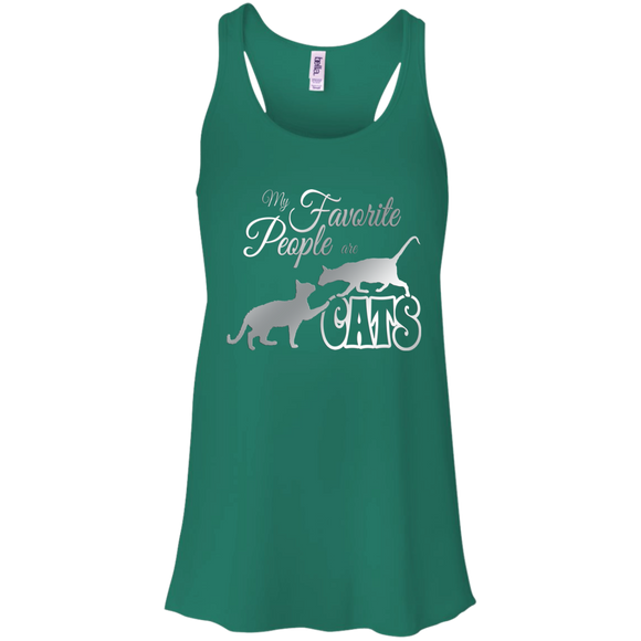 My Favorite People are Cats Flowy Racerback Tank