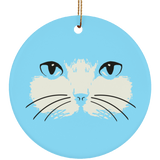 Cat Face Ceramic Ornaments in 4 Shapes