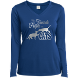 My Favorite People are Cats Ladies LS Performance V-Neck T-Shirt