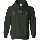 Walking Cat Heartbeat Pullover Hoodie