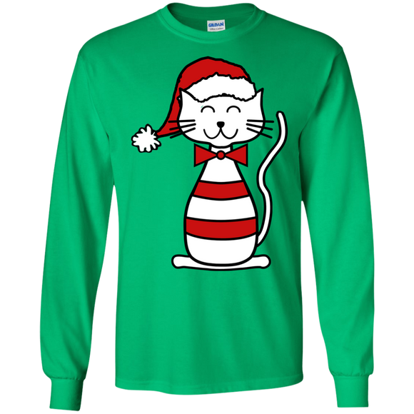 Santa Cat LS Ultra Cotton T-Shirt