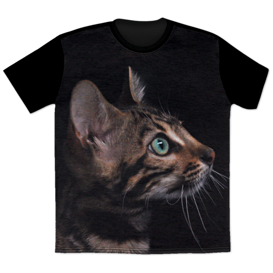 Tabby Face All Over Print T-Shirt