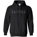 Walking Cat Heartbeat Pullover Hoodie