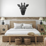 Giraffe Face Metal Wall Art