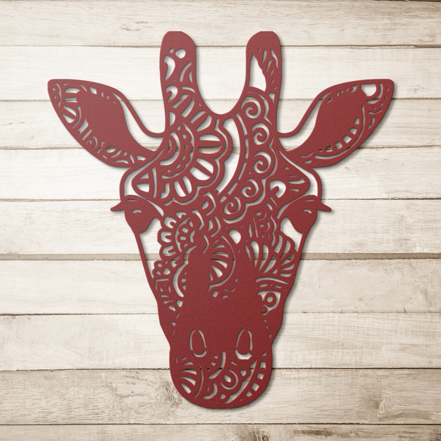 Giraffe Face - Metal Wall Art