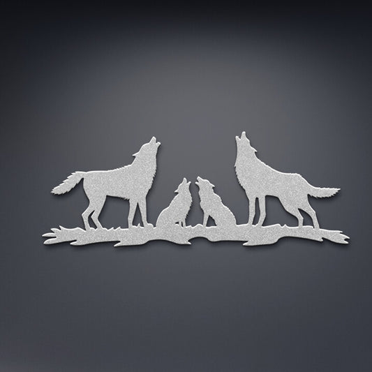 Howling Wolf Family - Metal Wall Art