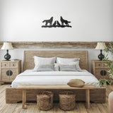 Howling Wolf Family - Metal Wall Art