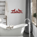 Howling Wolf Family - Metal Wall Art