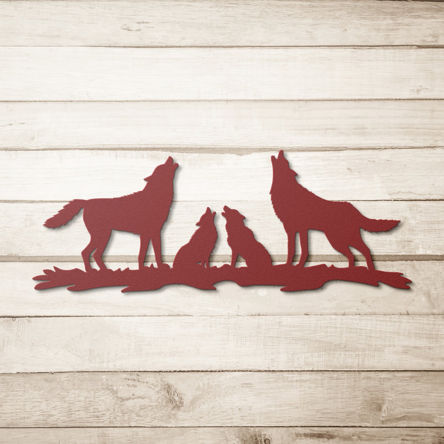 Howling Wolf Family - Metal Wall Art