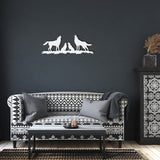 Howling Wolf Family - Metal Wall Art