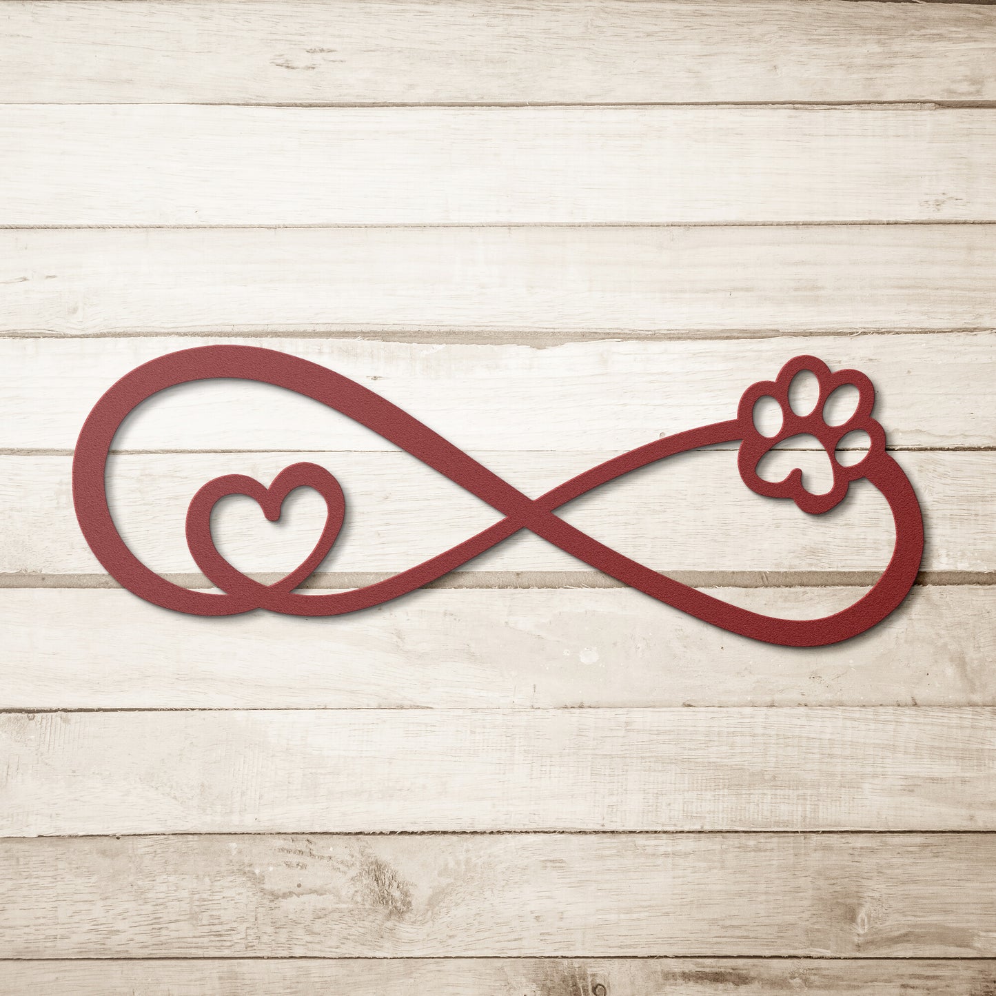 Infinity Cat Paw Print - Metal Wall Art