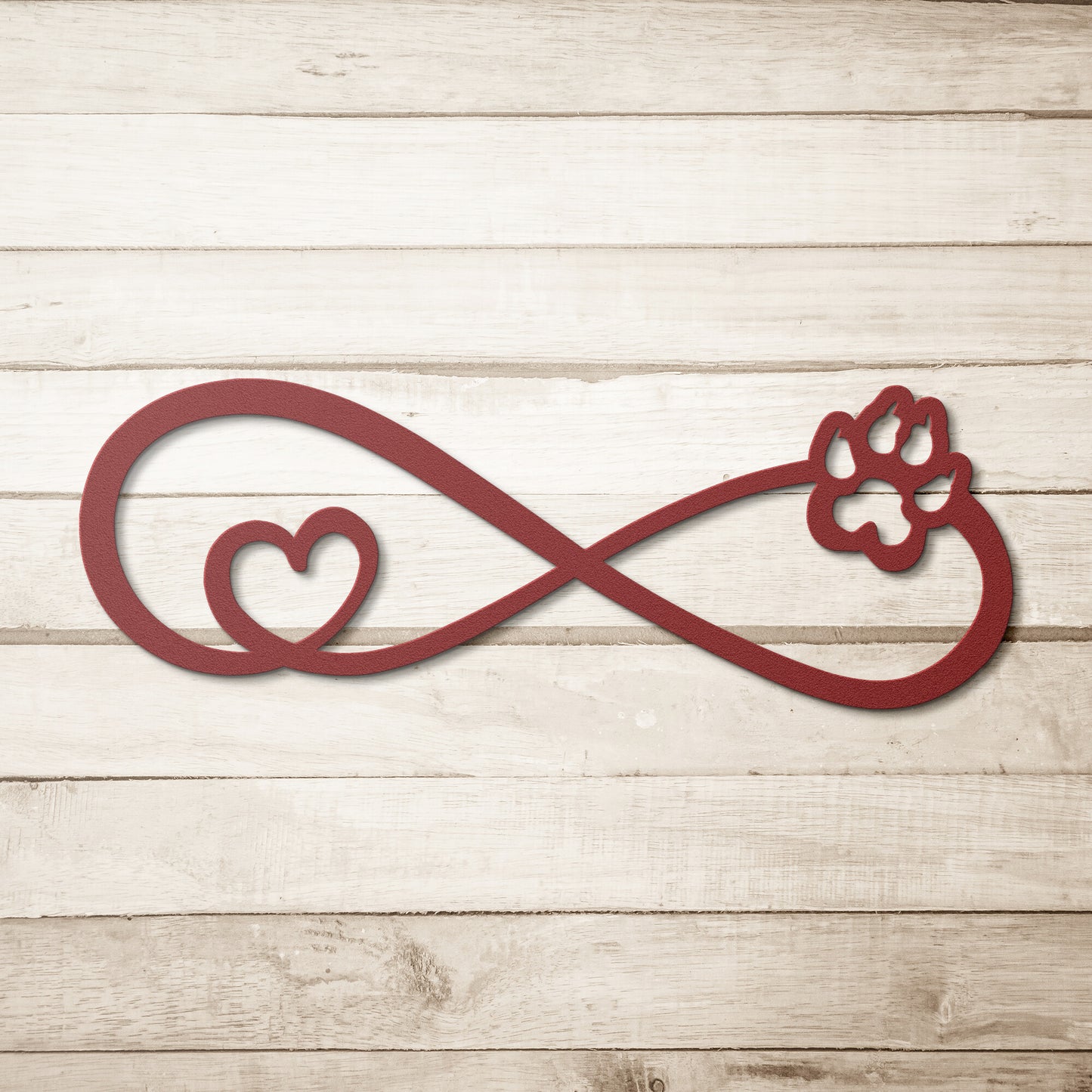 Infinity Dog Paw Print - Metal Wall Art