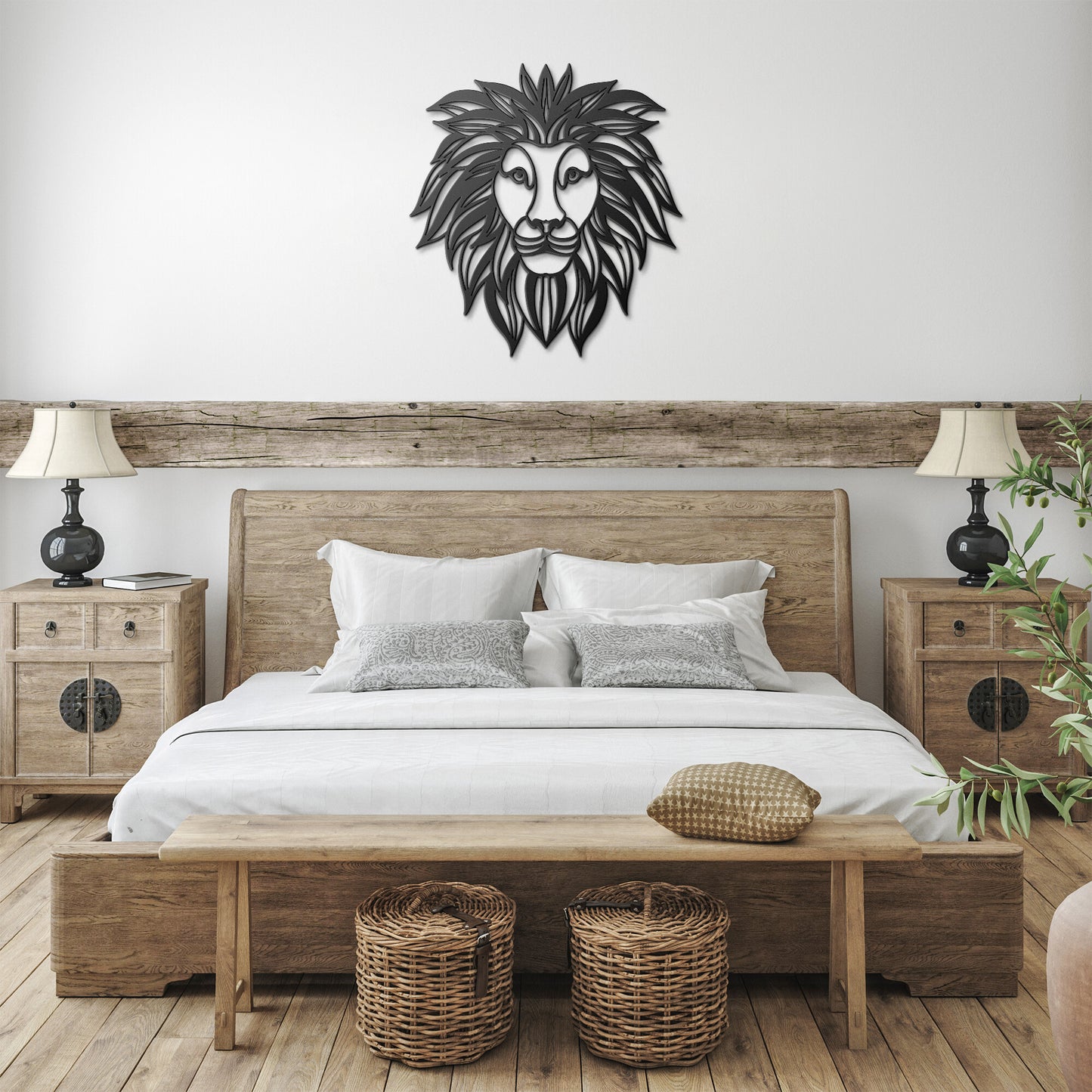 Lion Face Metal Wall Art