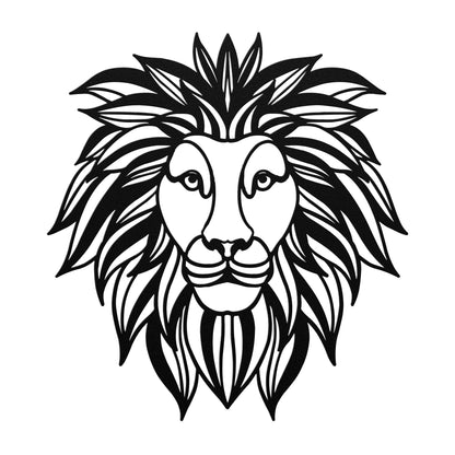 Lion Face Metal Wall Art